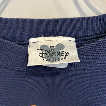 90's Disney くまのプーさん キャラクタースウェット 紺 (M)/B0752S-SO