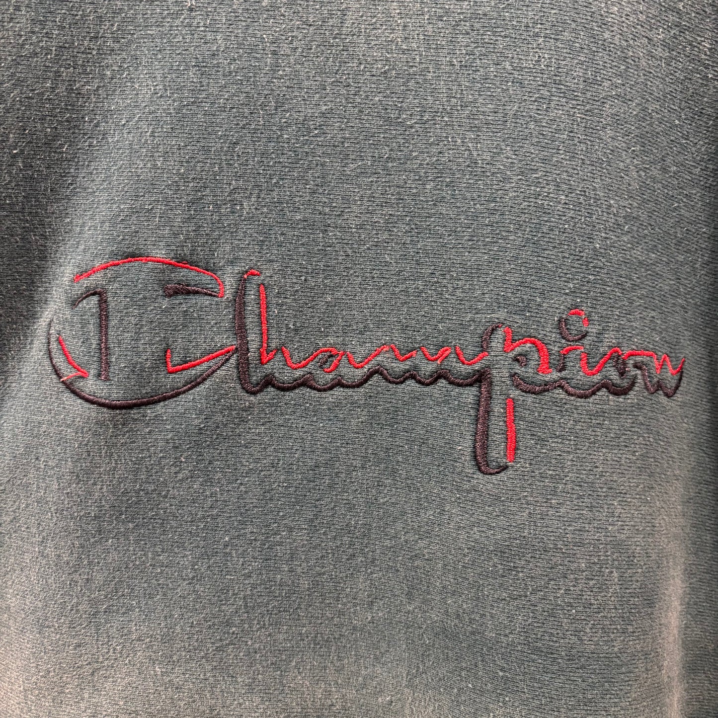 90's Champion リバースウィーブ 刺繍ロゴ スウェット ティールブルー(L)/C1443R-SO