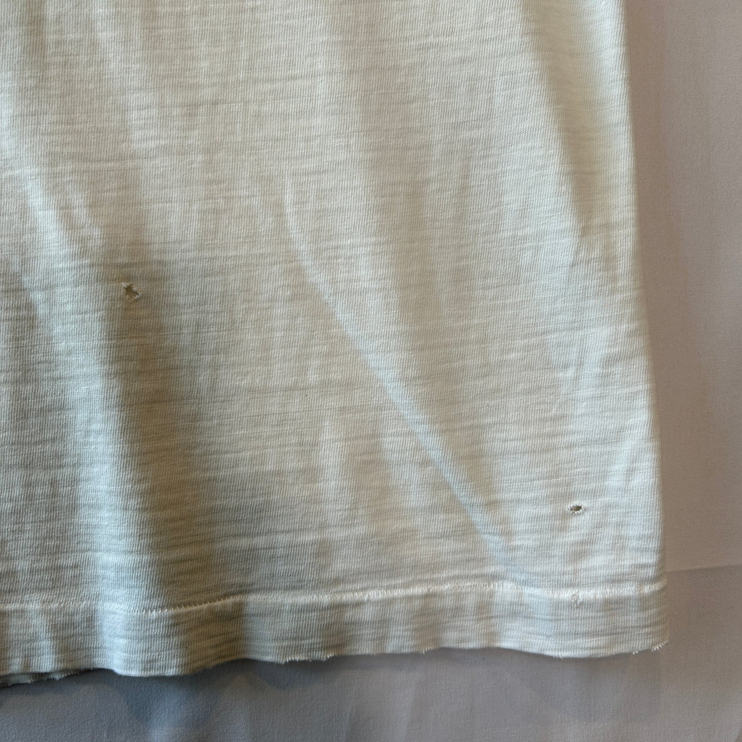 80's ~ Unknown Brand フットボールTシャツ PRESIDENT'S HOUSE 染み込みプリント コットン 白/C1021T-SO