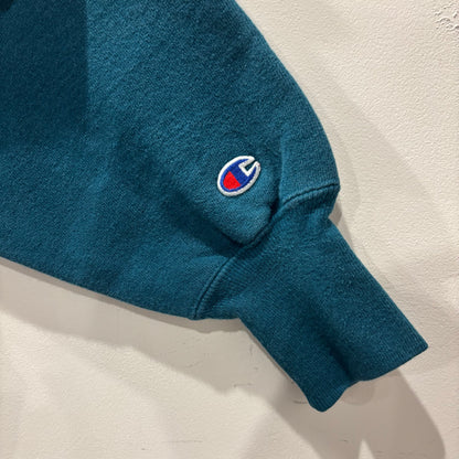 90's Champion リバースウィーブ 刺繍ロゴ スウェット ティールブルー(L)/C1443R-SO