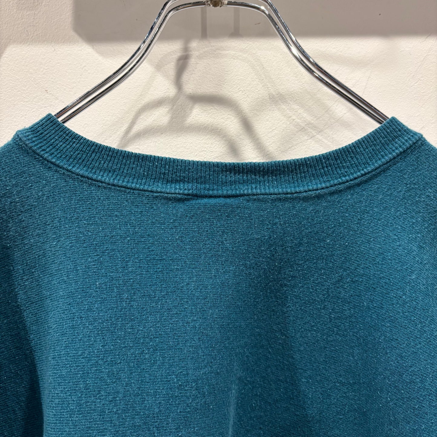 90's Champion リバースウィーブ 刺繍ロゴ スウェット ティールブルー(L)/C1443R-SO