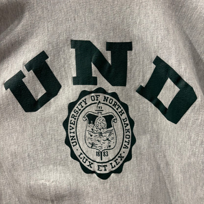 90's Champion リバースウィーブ "UND" UNIVERSITY OF NORTH DAKOTA ノースダコタ大学 スウェット グレー(XXL)/B4114