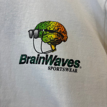 80’s BrainWavesSportswear  プリントTシャツ ホワイト(L)/A7395T-SO