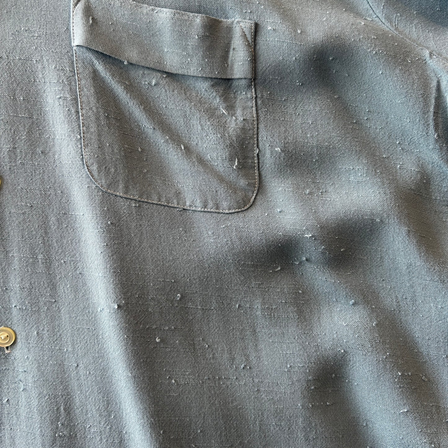 60's Sears シアーズ レーヨンシャツ ネップ　オープンカラー ブルー (XL)/C5508SH-SH