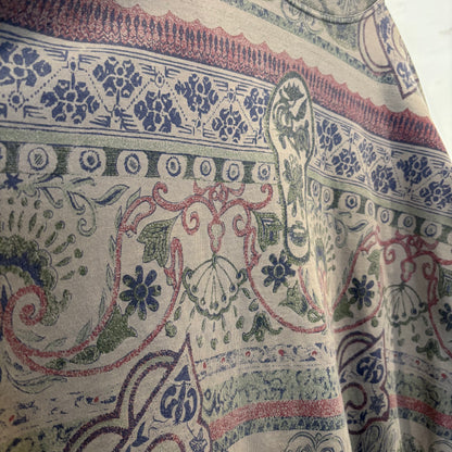 00's UnionBay ユニオンベイ 幾何学模様 総柄Tシャツ (XL)/C0793T-SO