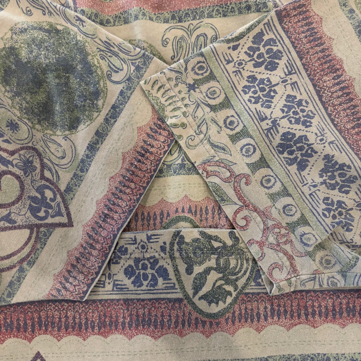 00's UnionBay ユニオンベイ 幾何学模様 総柄Tシャツ (XL)/C0793T-SO