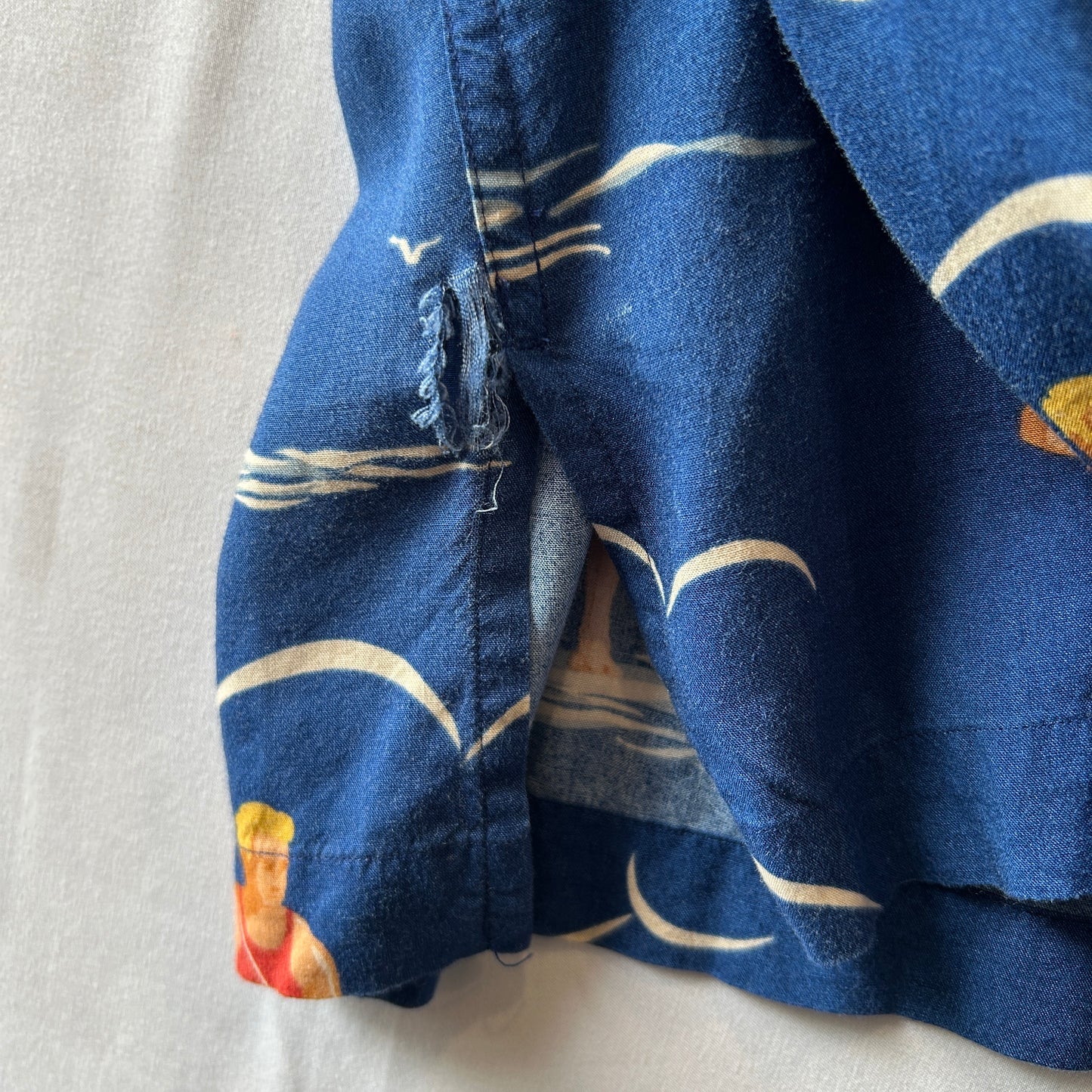 Polo by Ralph Lauren ラルフローレン アロハシャツ 半袖 サーフィン柄 ブルー(L)/C1015SH-SO