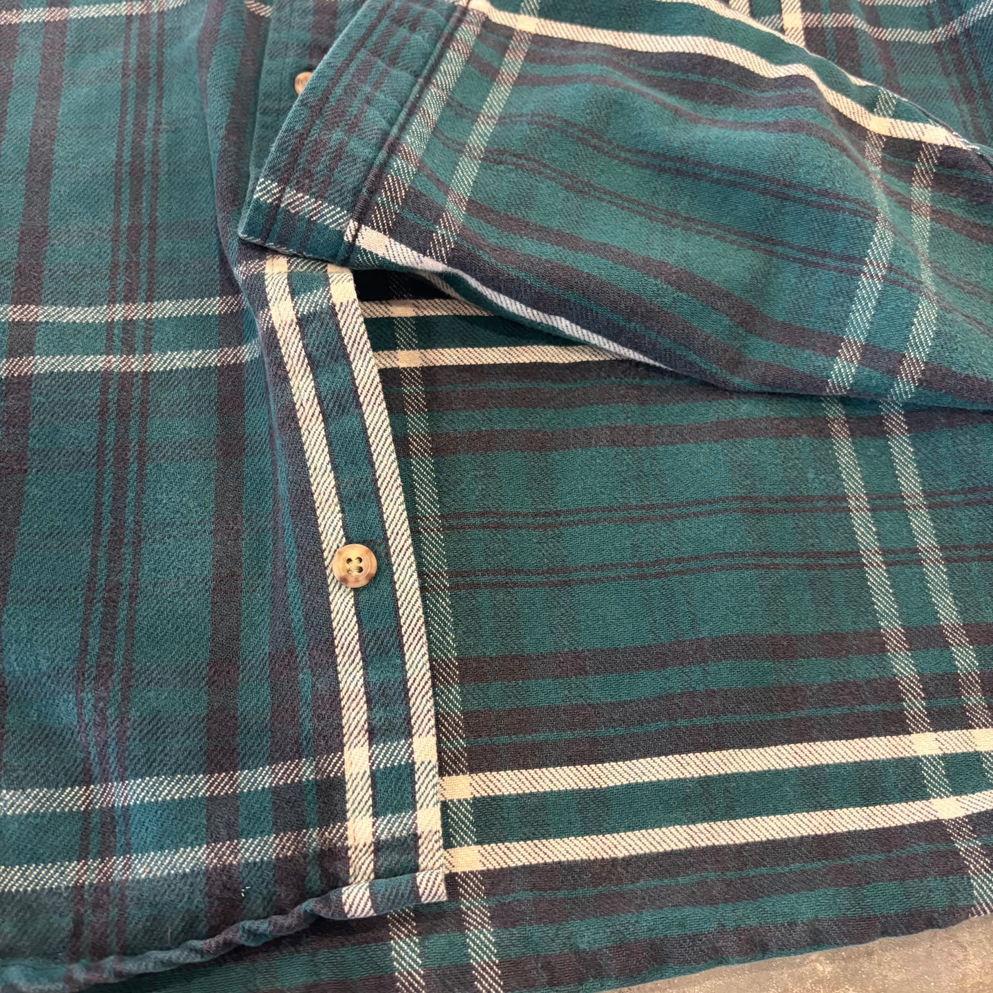 90's Carhartt カーハート チェック フランネルシャツ 深緑 (推定L) A8495SH-SO