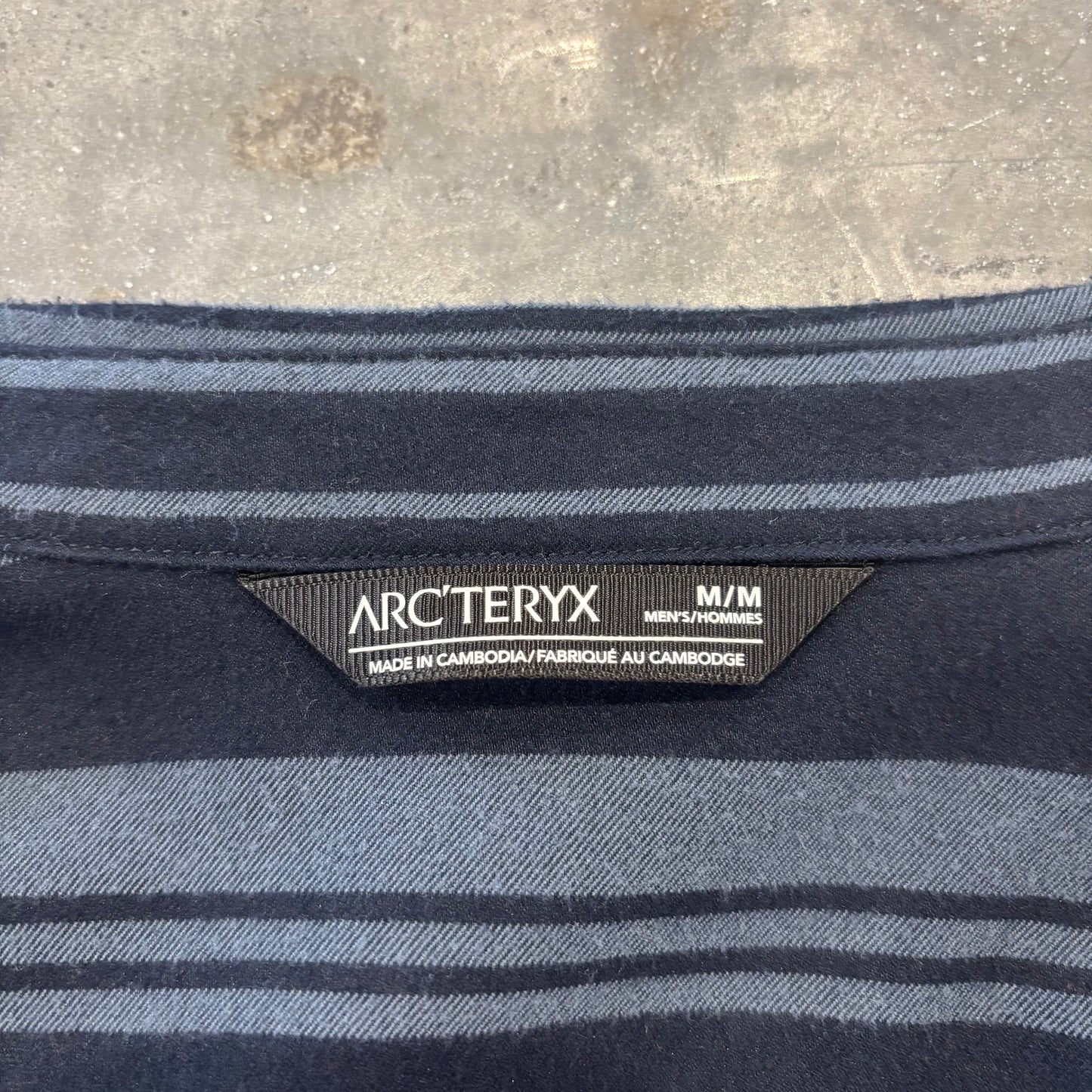 ARC'TERYX アークテリクス Mainstay shirt LS メインステイ ロングスリーブシャツ ボーダー ネイビー (M) B4117SH-SO