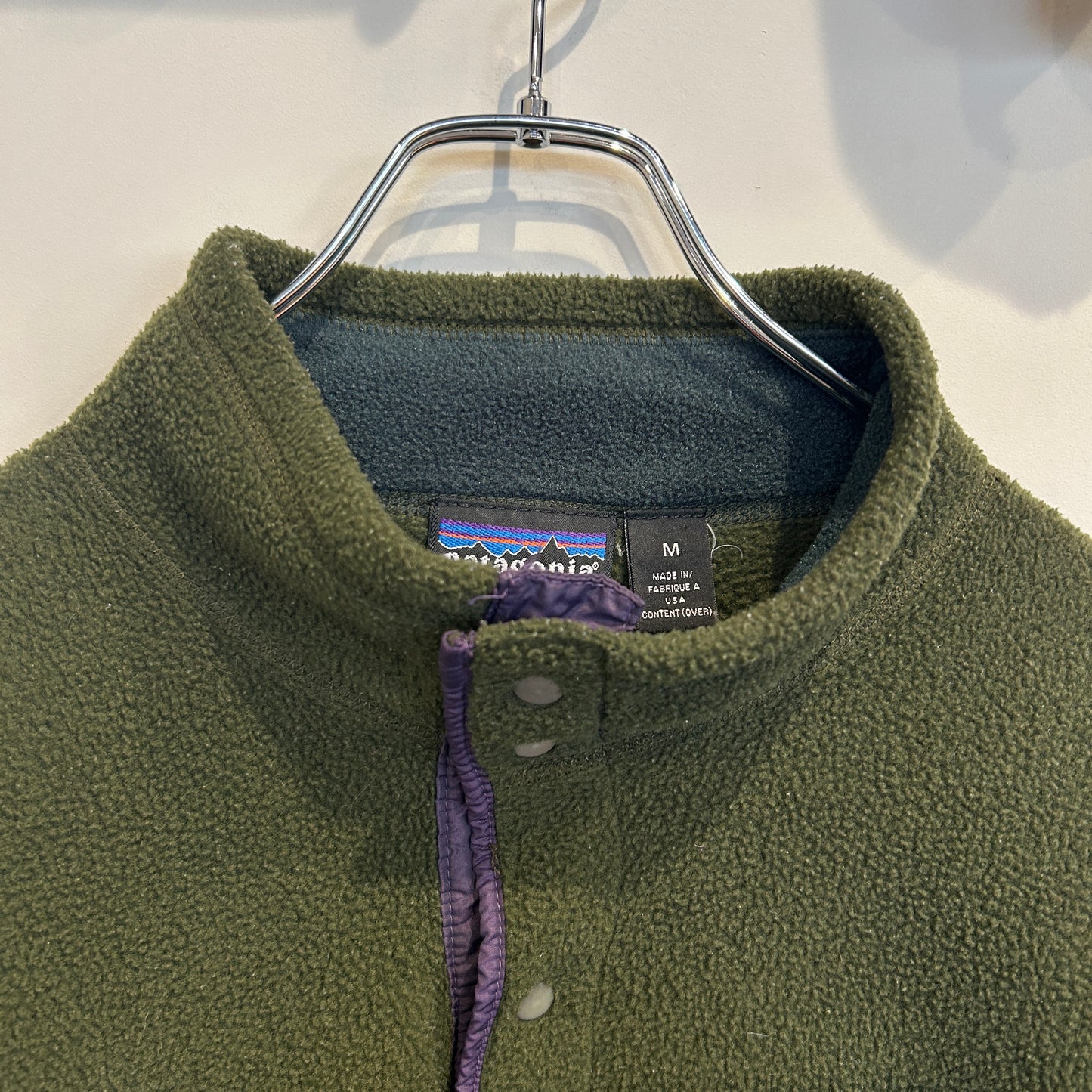 90's ~ Patagonia Synchilla Big-T パタゴニア シンチラ ビッグT 深緑 紫 (M)/C0176F-SO