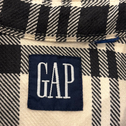 90's OLD GAP ギャップ チェック フランネルシャツ 白黒 (推定M) B4120SH-SO