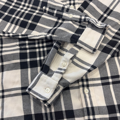 90's OLD GAP ギャップ チェック フランネルシャツ 白黒 (推定M) B4120SH-SO