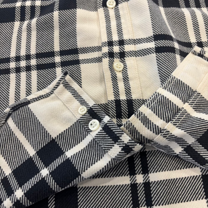 90's OLD GAP ギャップ チェック フランネルシャツ 白黒 (推定M) B4120SH-SO