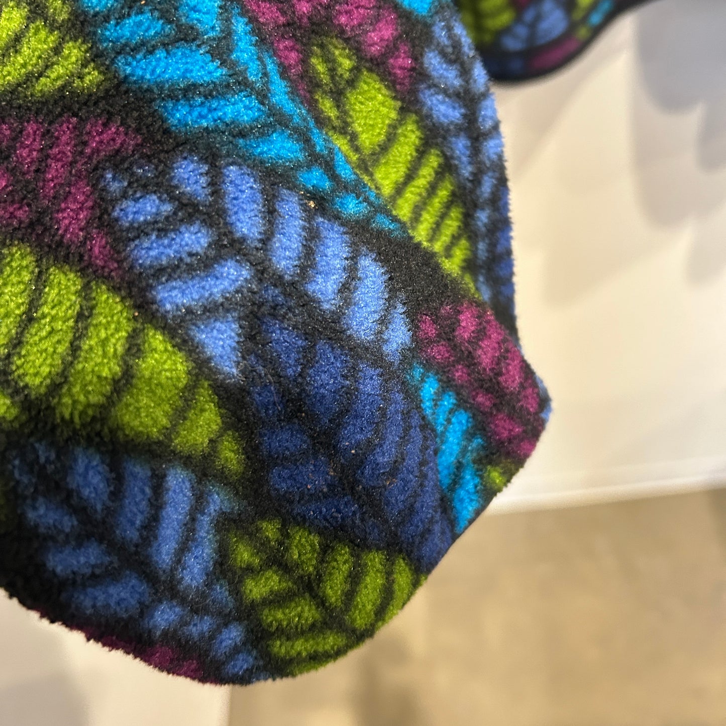 90's Patagonia Synchilla Snap-T leaf pattern パタゴニア シンチラ スナップT リーフ柄 (XL)/C0084F-SO