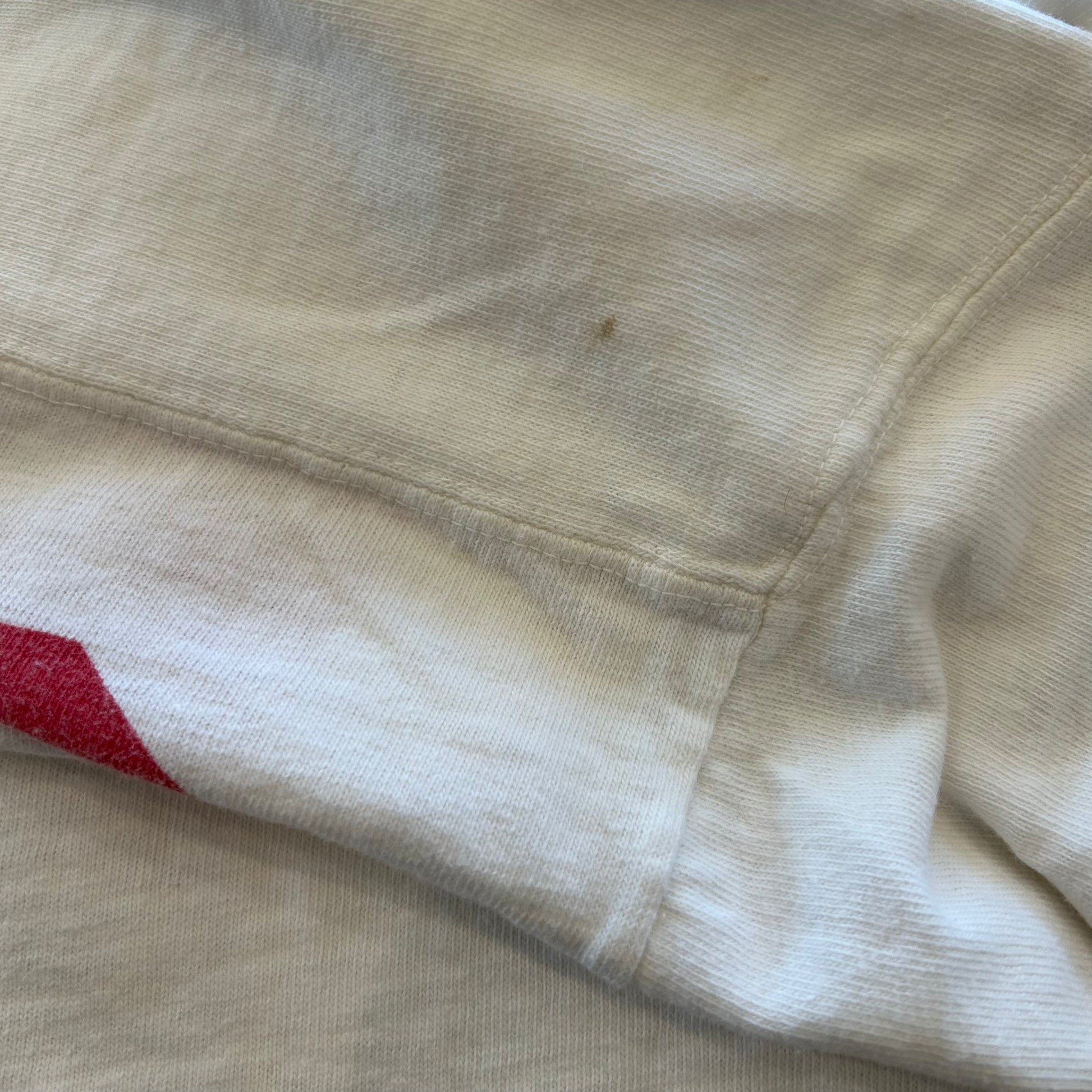 70's Champion チャンピオン フットボールT 染み込みプリント 白(M 70's Champion チャンピオン フットボールT 染み込みプリント 白(M