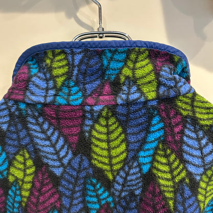 90's Patagonia Synchilla Snap-T leaf pattern パタゴニア シンチラ スナップT リーフ柄 (XL)/C0084F-SO