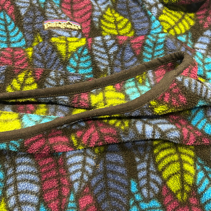 90's Patagonia Synchilla Snap-T leaf pattern パタゴニア シンチラ スナップT リーフ柄 (XL)/C0084F-SO