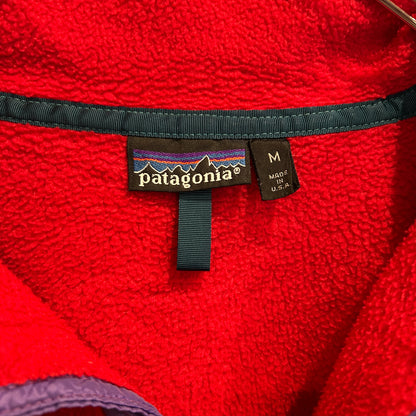 80's ~ Patagonia パタゴニア スナップT フリース プルオーバー レッド パープル (M)/C0096F-SO