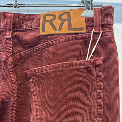 RRL ラルフローレン 5Pコーデュロイパンツ 細畝 バーガンディ(34×32)/A0387P-SO