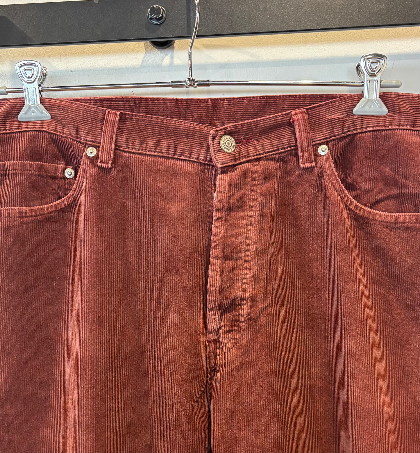 RRL ラルフローレン 5Pコーデュロイパンツ 細畝 バーガンディ(34×32)/A0387P-SO