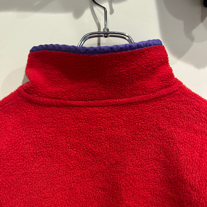 80's ~ Patagonia パタゴニア スナップT フリース プルオーバー レッド パープル (M)/C0096F-SO