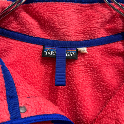 80's Patagonia パタゴニア スナップT フリース プルオーバー 初期型 ピンク ブルー (M)/C0102F-SO