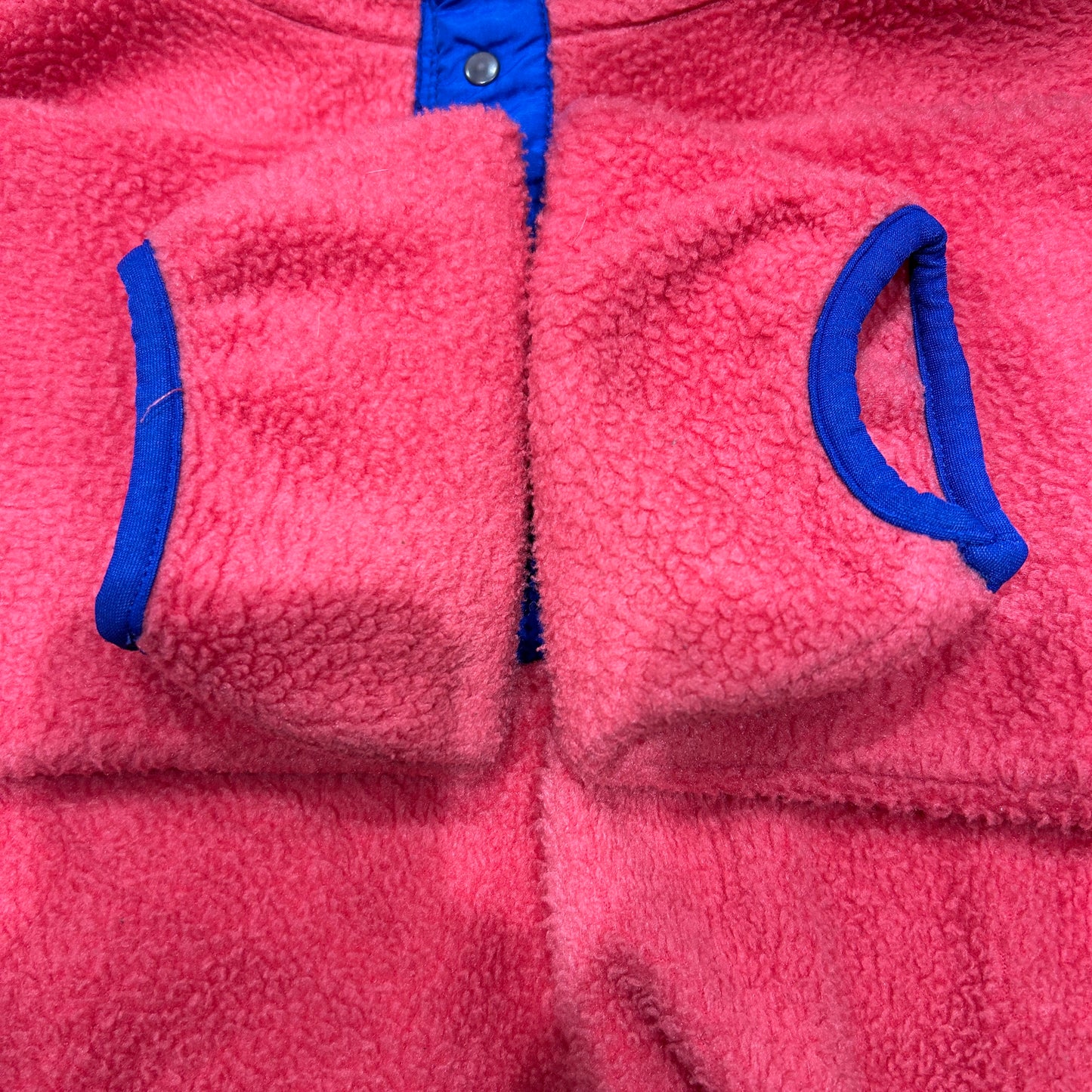 80's Patagonia パタゴニア スナップT フリース プルオーバー 初期型 ピンク ブルー (M)/C0102F-SO