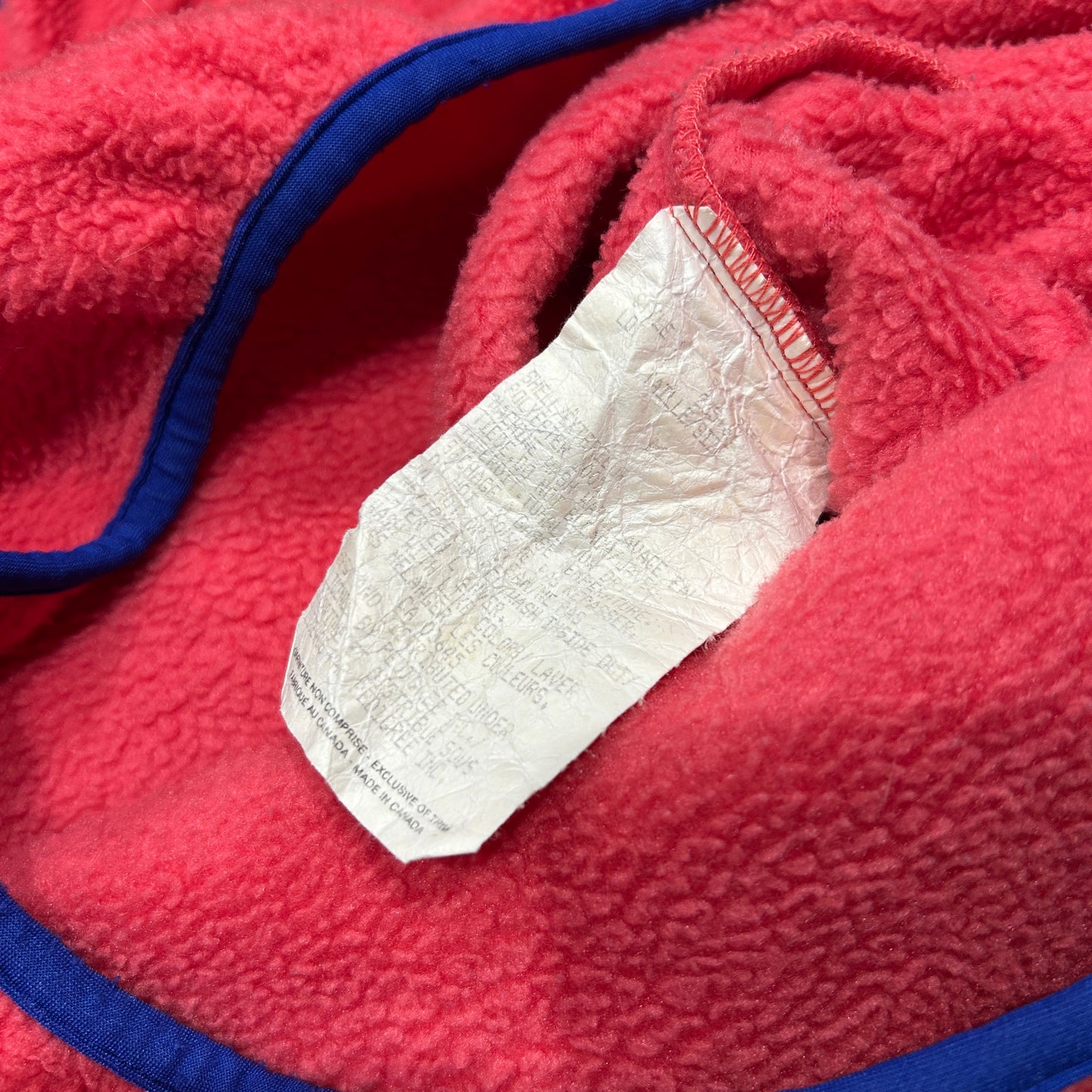 80's Patagonia パタゴニア スナップT フリース プルオーバー 初期型 ピンク ブルー (M)/C0102F-SO