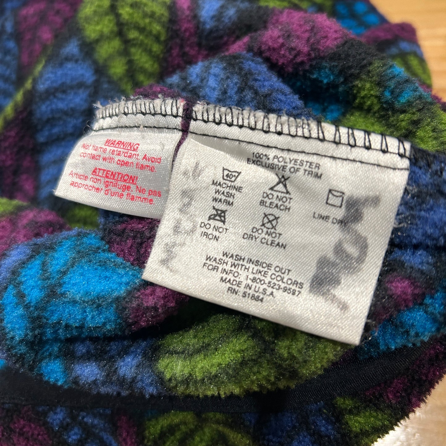 90's Patagonia Synchilla Snap-T leaf pattern パタゴニア シンチラ スナップT リーフ柄 (XL)/C0084F-SO