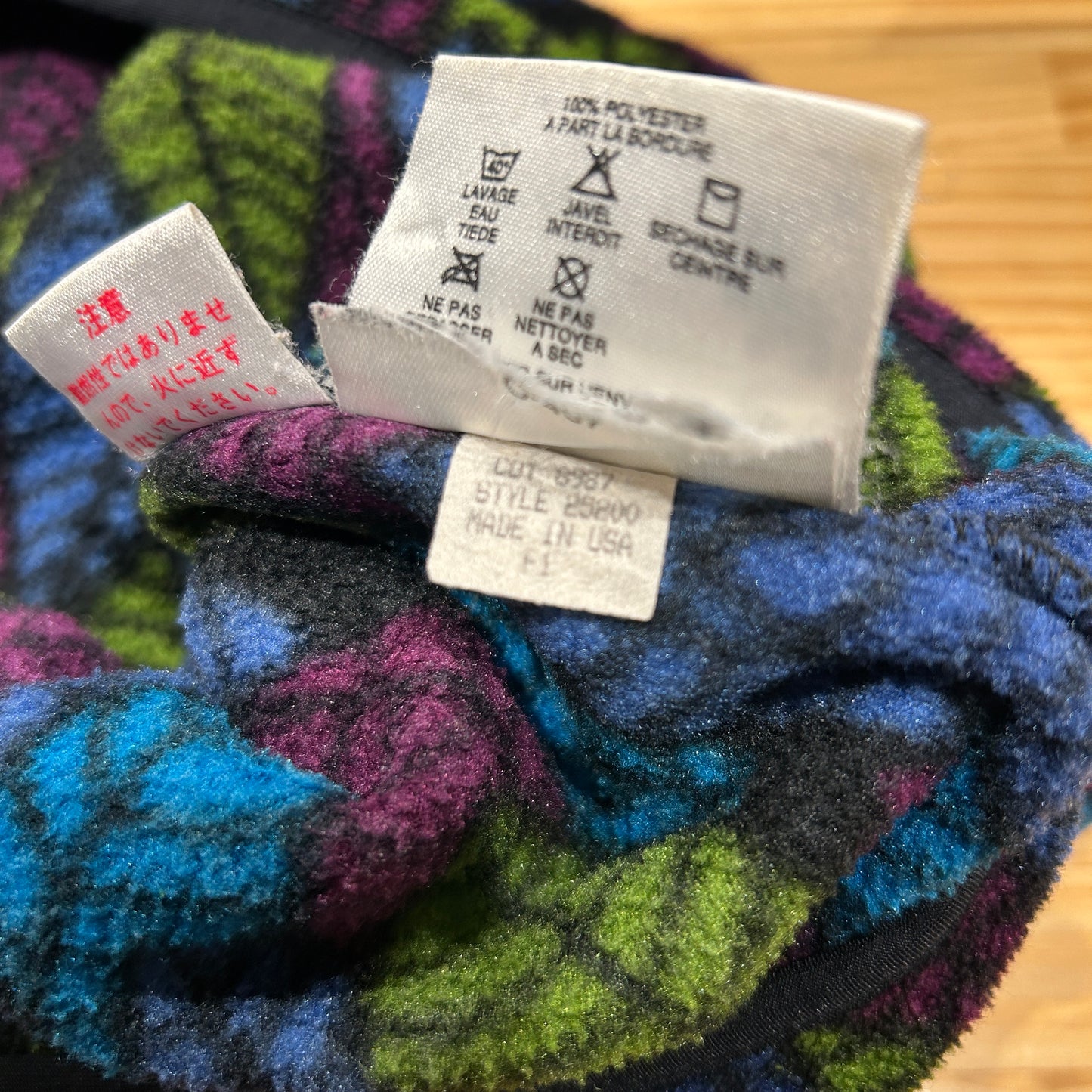 90's Patagonia Synchilla Snap-T leaf pattern パタゴニア シンチラ スナップT リーフ柄 (XL)/C0084F-SO