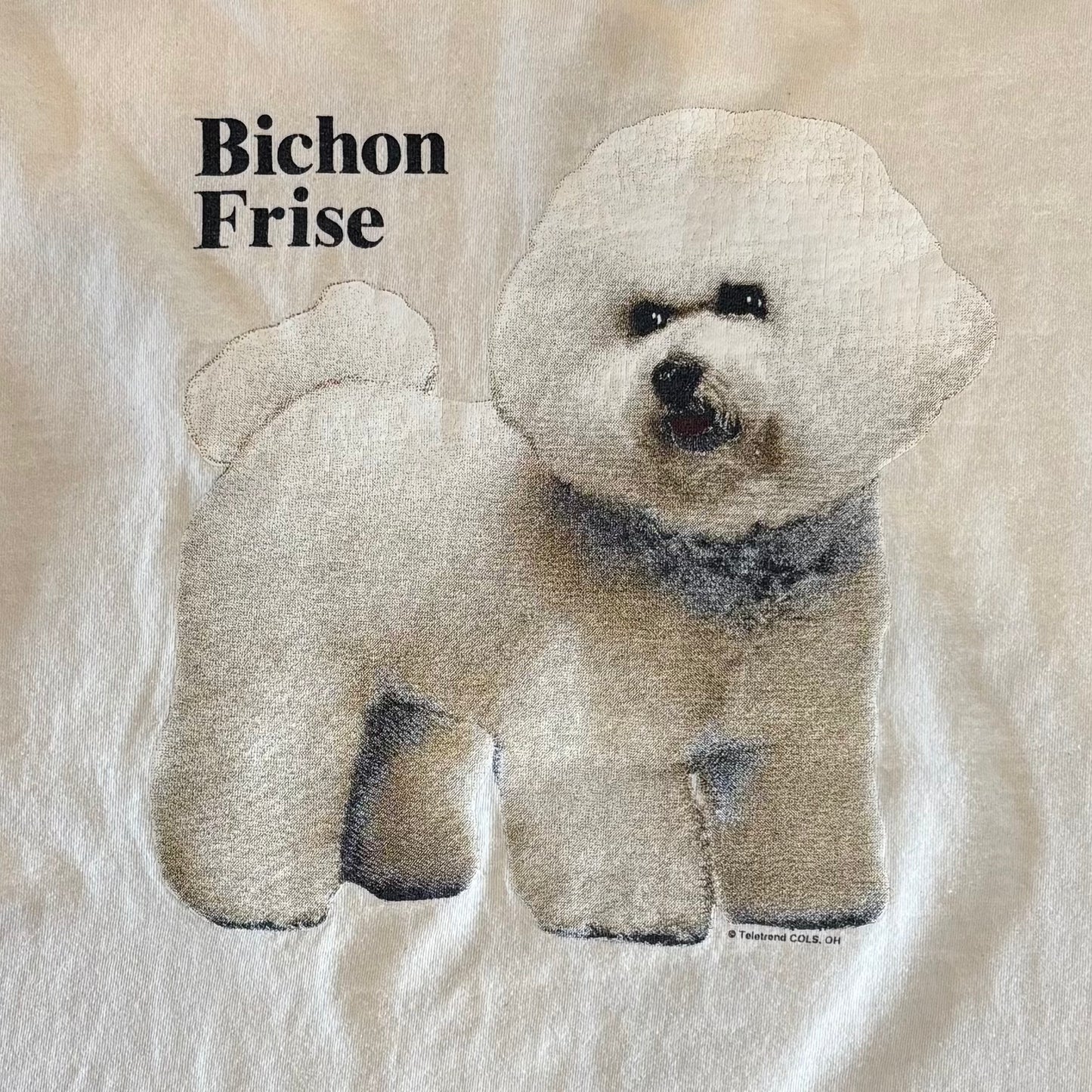 90's Lee Bichon Frise ビション・フリーゼ  犬 Tシャツ 白 (M)/B2021T-SO