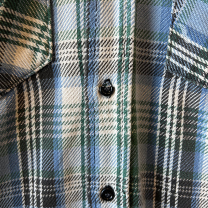 80's~ ブランド不明 ヘビーネルシャツ チェックシャツ (L相当)/A8814SH-SO