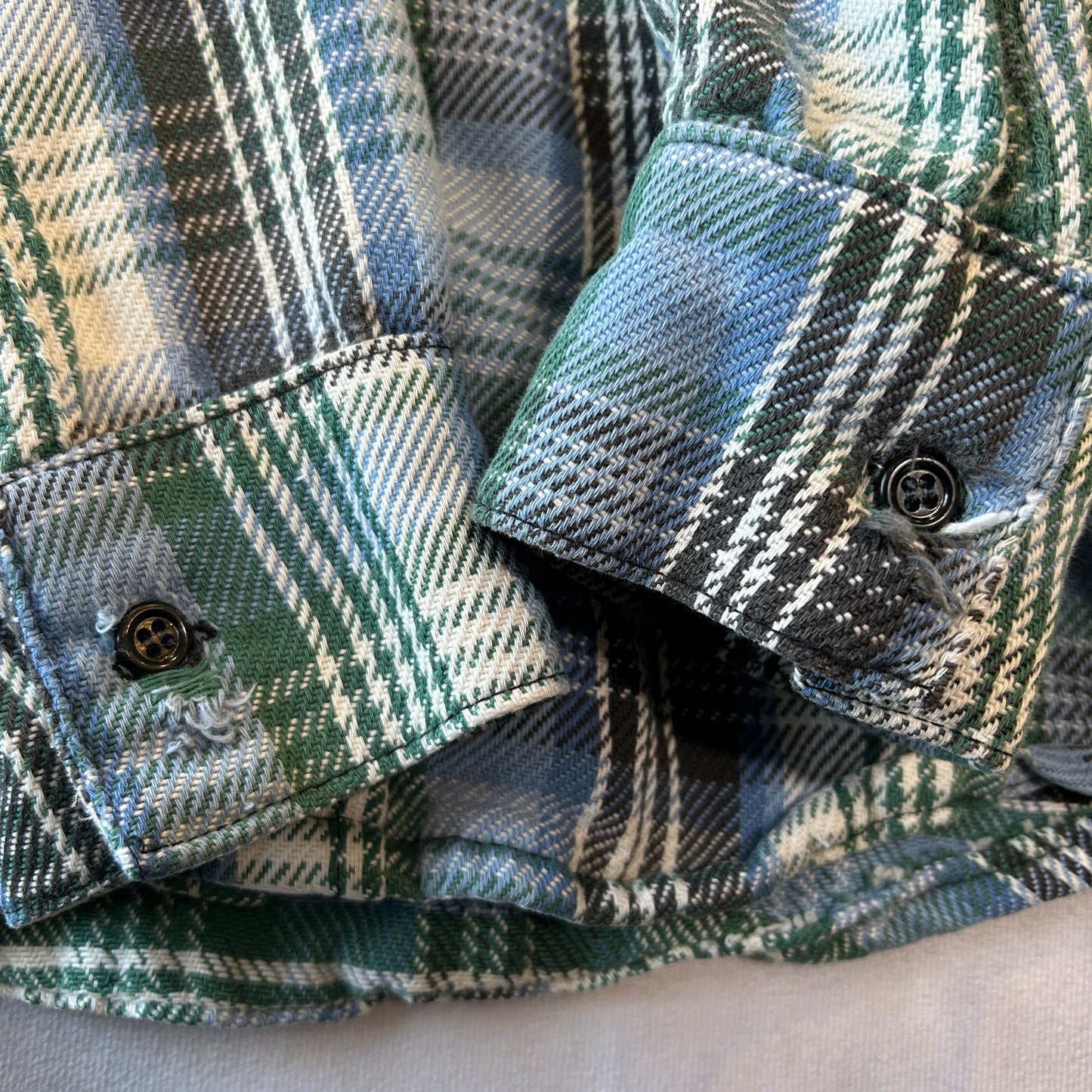 80's~ ブランド不明 ヘビーネルシャツ チェックシャツ (L相当)/A8814SH-SO