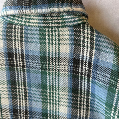 80's~ ブランド不明 ヘビーネルシャツ チェックシャツ (L相当)/A8814SH-SO