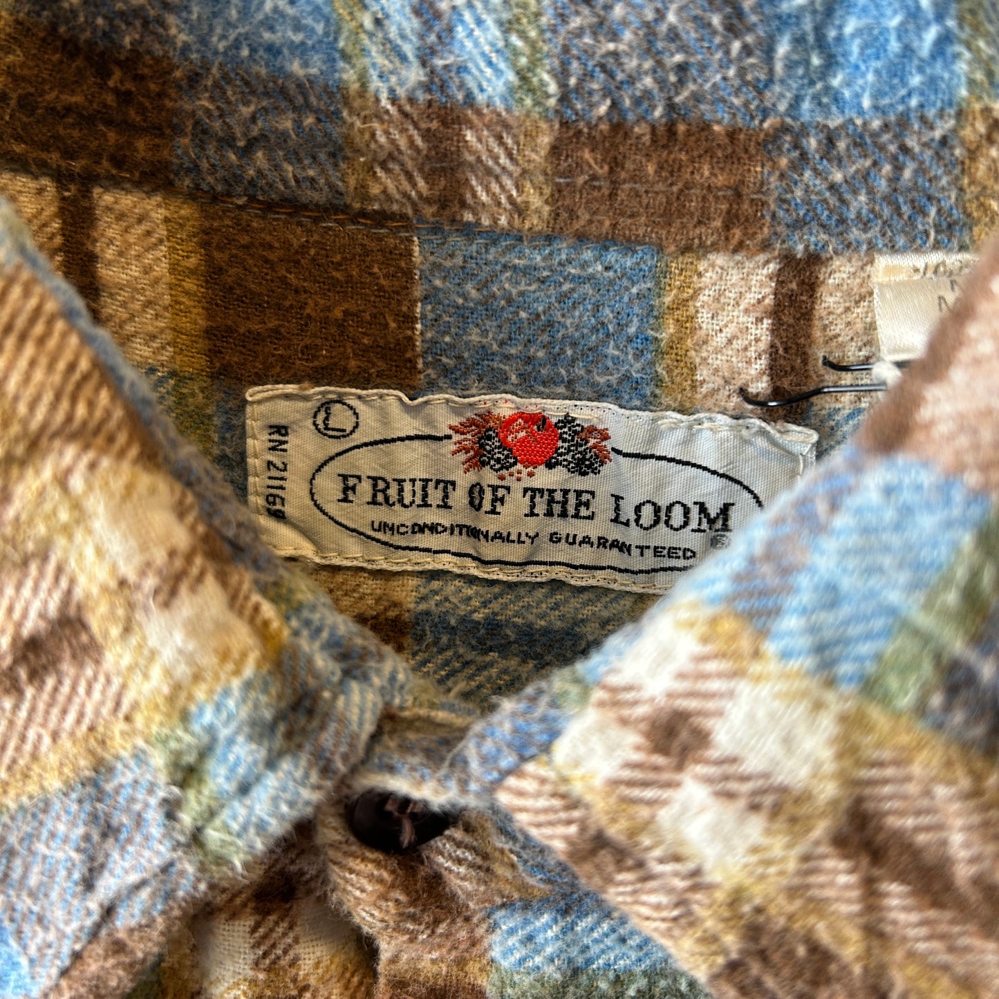 70's Fruit of The Loom プリントネルシャツ チェックシャツ (L)/A8823SH-SO