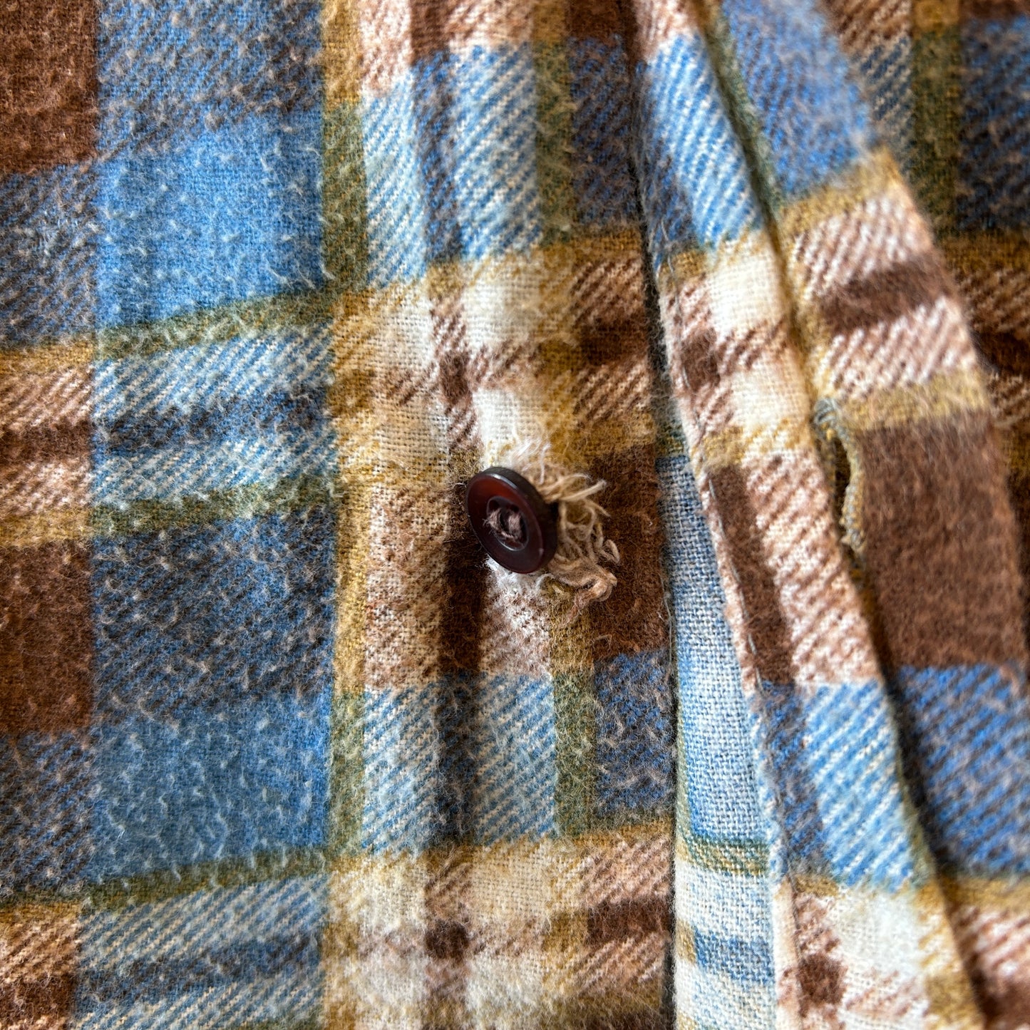 70's Fruit of The Loom プリントネルシャツ チェックシャツ (L)/A8823SH-SO