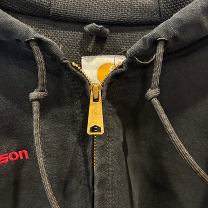 00's Carhartt カーハート  "Simpson" 刺繍入り アクティブジャケット 黒  (サイズ不明：L相当)/C0309J-SO