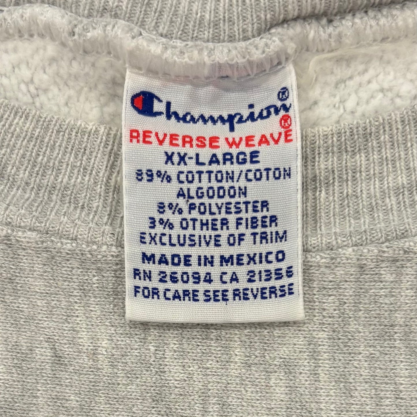 00's  Champion  REVERSE WEAVE リバースウィーブ グレー XXL /A7882S-SO