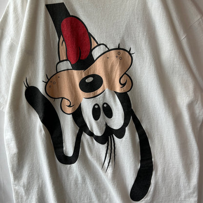 80~90's Disney ディズニー 逆さグーフィー 両面プリントTシャツ 白(XXL)/C1034T-SO