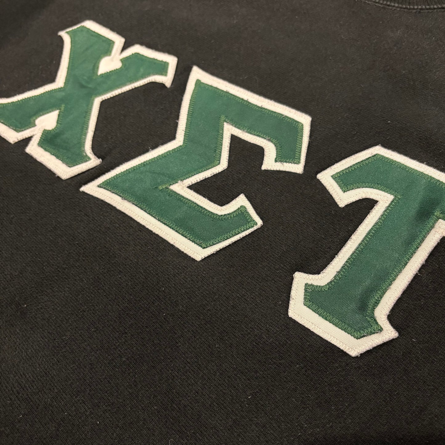 90's  Campion  REVERSE WEAVE リバースウィーブ 刺繍スウェット 黒 XXL /A7651S-SO