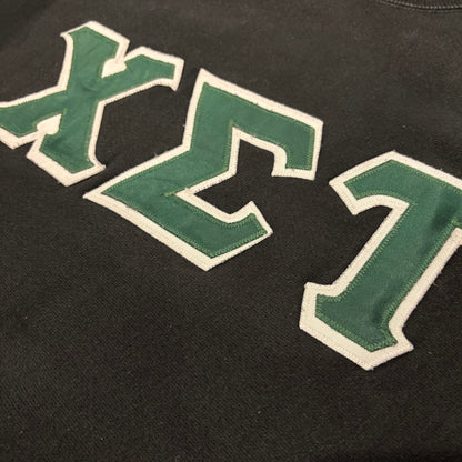 90's  Campion  REVERSE WEAVE リバースウィーブ 刺繍スウェット 黒 XXL /A7651S-SO