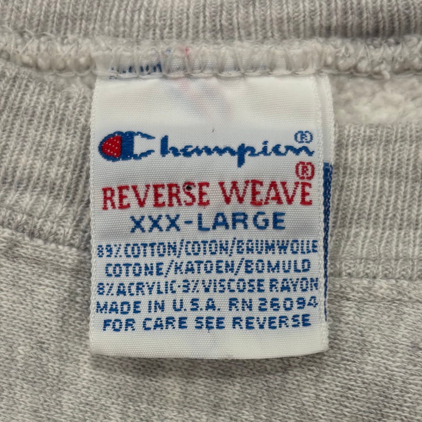 90's  Campion  REVERSE WEAVE リバースウィーブ NEBRASKA ATHLETIC DEPT. アッシュグレー XXXL /A1412S-SO