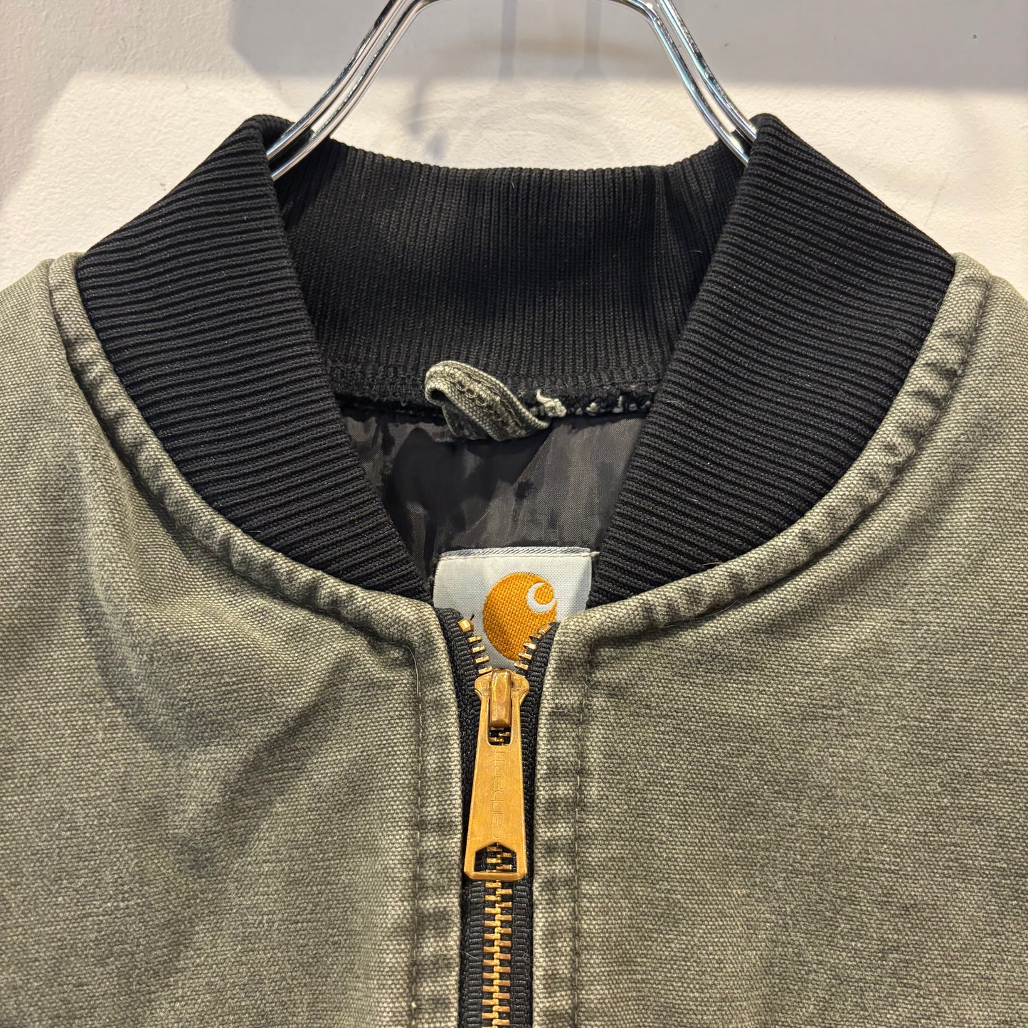 00's Carhartt カーハート 刺繍入り ダックベスト V02 MOS ワークベスト(L)/B4128V-SO
