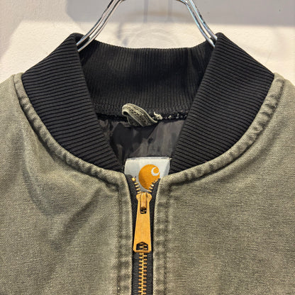00's Carhartt カーハート 刺繍入り ダックベスト V02 MOS ワークベスト(L)/B4128V-SO