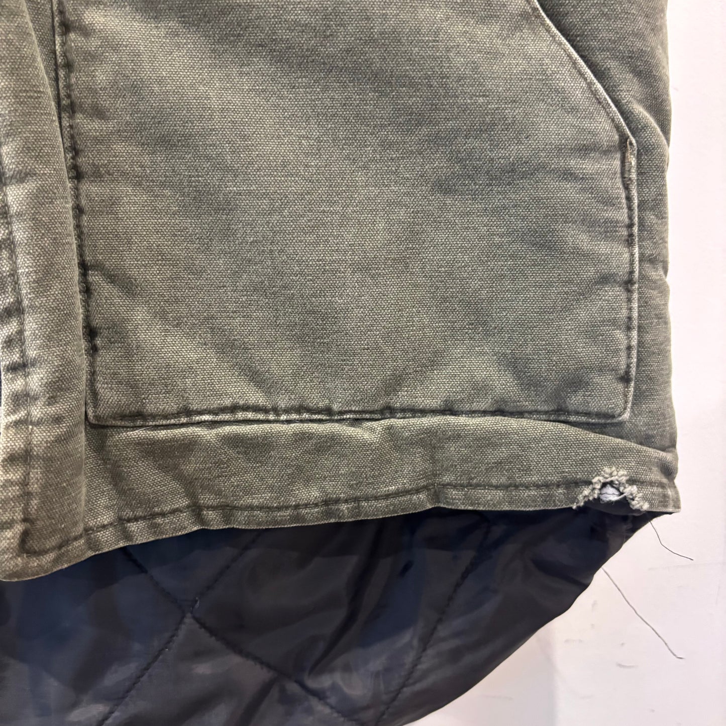 00's Carhartt カーハート 刺繍入り ダックベスト V02 MOS ワークベスト(L)/B4128V-SO