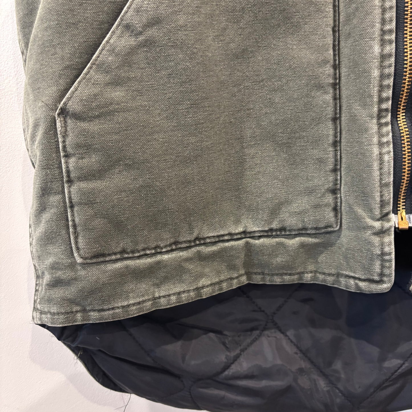 00's Carhartt カーハート 刺繍入り ダックベスト V02 MOS ワークベスト(L)/B4128V-SO