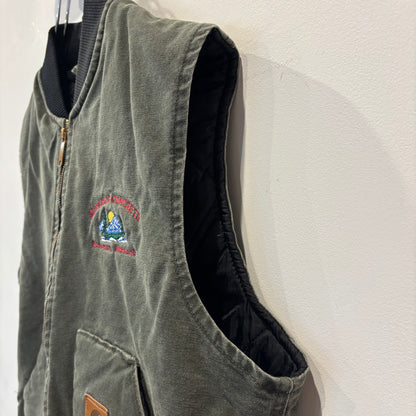 00's Carhartt カーハート 刺繍入り ダックベスト V02 MOS ワークベスト(L)/B4128V-SO
