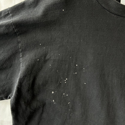 90's Hanes Rat ネズミ 袖プリントTシャツ ロンT アート ブラック 長袖（XL)/C1032T-SO