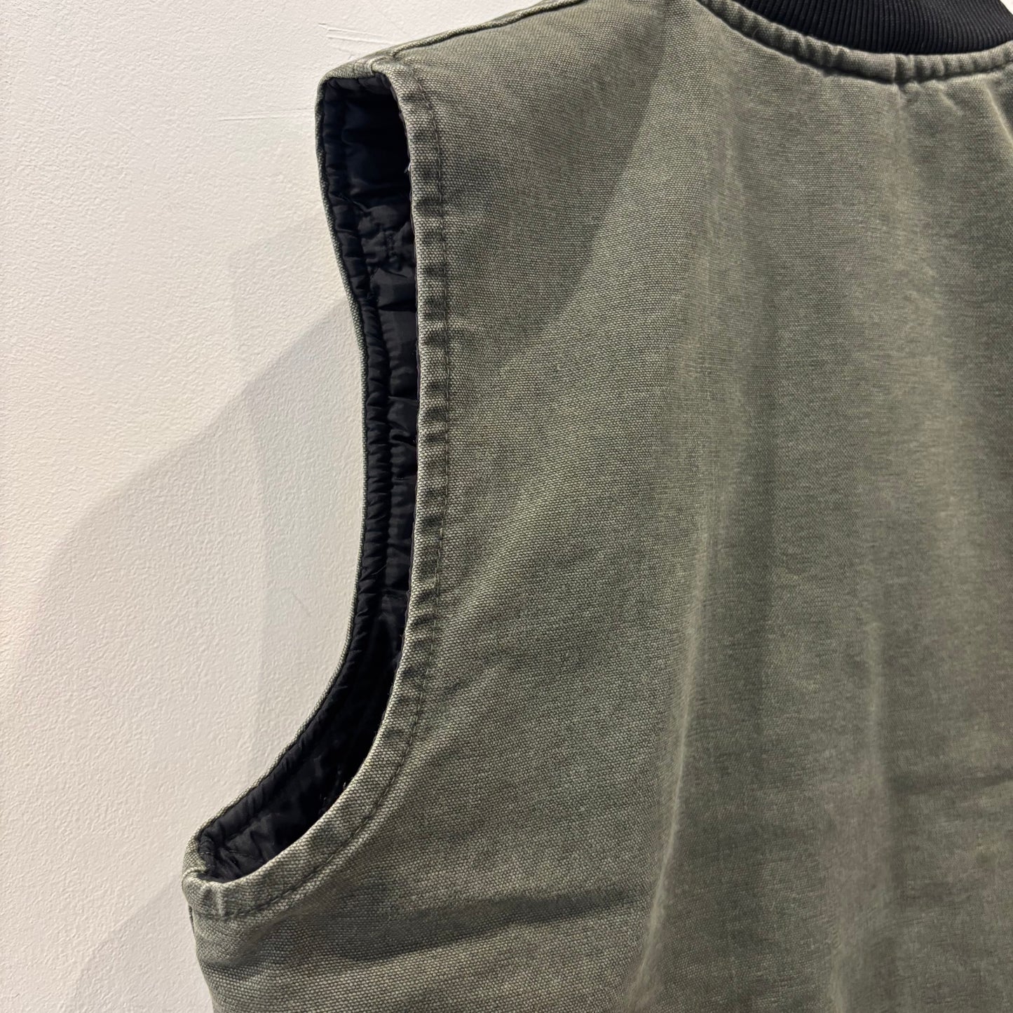 00's Carhartt カーハート 刺繍入り ダックベスト V02 MOS ワークベスト(L)/B4128V-SO