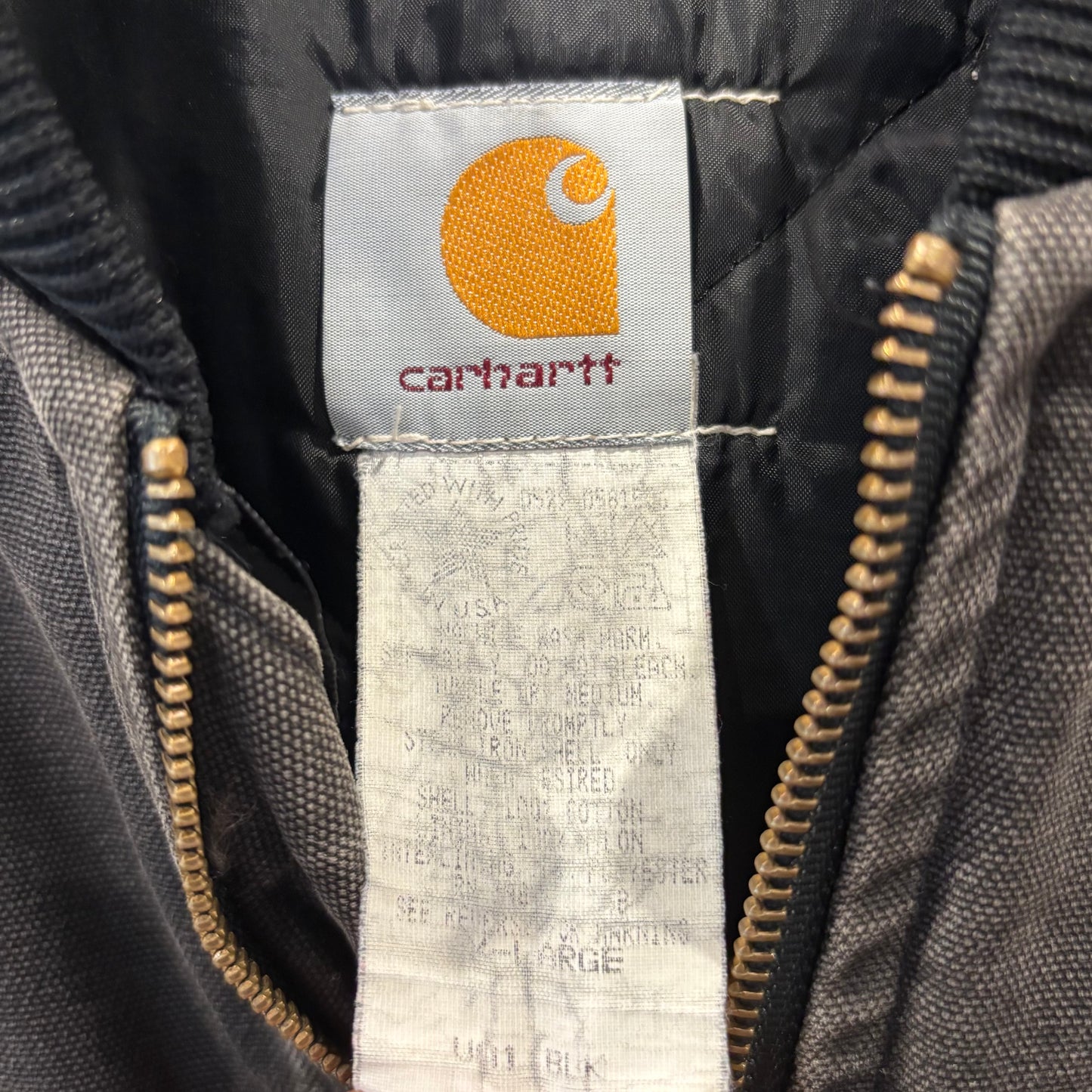 90's Carhartt カーハート ダックベスト U01 BLK ワークベスト(XL)/B3398V-SO